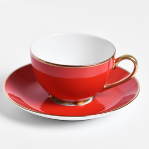 LEGLE法国丽固进口纯色欧式色釉下午茶手工瓷描金咖啡杯对杯礼盒