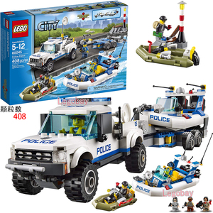 lego乐高60045城市警察车巡逻艇拖车警匪追逐战拼装积木玩具模型