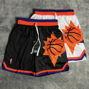 太阳队布克美式篮球运动短裤乌布雷同款网眼复古球裤不过膝五分裤