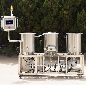 精酿啤酒设备一体机美式三桶酿酒机不锈钢发酵桶小型家用自酿啤酒
