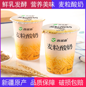 【航空运输】新疆西域春麦粒燕麦仁酸奶180g*12杯装早餐低温酸奶