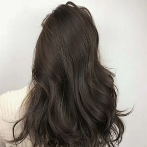 黑茶色染发膏剂女泡泡沫纯植物自然青木冷棕黑色不伤发2020流行色