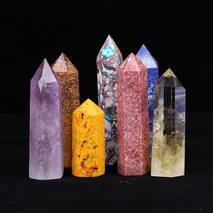 天然水晶原石水晶柱矿物标本冥想摆件石头消磁净化孩子儿童教学