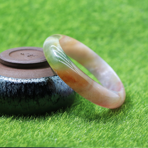 智慧宝石印度纯天然水草玛瑙七彩玉冰透手镯女直播间专拍链接