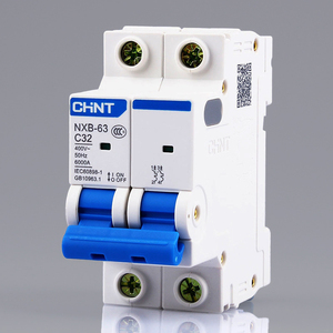 正泰小型断路器空气开关nxb-63 c32二极2p32a自动开关导轨32a空开