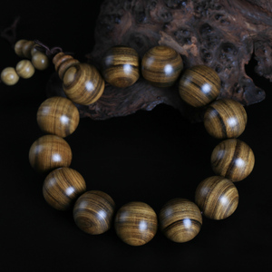 坡垒木海南名木高油性高密度沉水手串1.8尺寸收藏级黑油线