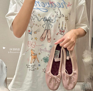 泰国代购 设计师品牌 白鸽 heavenly 芭蕾 星星 可爱 短袖 T恤
