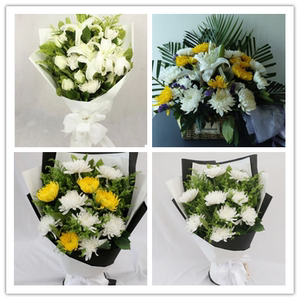 清明节黄菊白菊花束上坟扫墓重庆市永川南川区鲜花葬礼悼念告别花