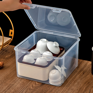 茶具收纳盒便携家用桌面大容量工夫茶装放茶杯户外茶具收纳箱