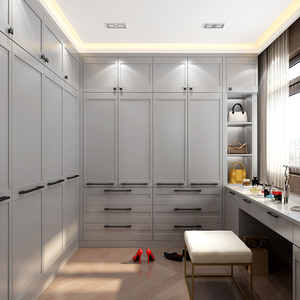 卓珈森卧室整体衣柜定制平开门北欧风欧式造型衣柜简约现代衣帽间