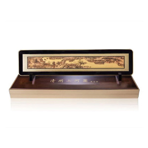 gs/高赛尔999足金清明上河图黄金画收藏投资送长辈礼物