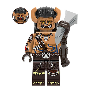 第三方地狱咆哮兽人魔戒魔兽中古益智拼装积木人仔儿童玩具