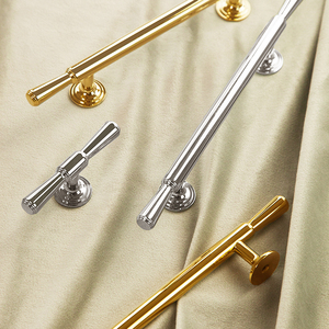 意大利出口黄铜金银色柜门小拉手浴室柜把手轻奢美式北欧家具拉手