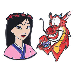 花木兰卡通胸针 新款人物动漫胸针衣服包包别针配饰烤漆小徽章