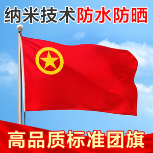 中国共青团团旗 户外手持旗帜小团徽手摇队旗定制