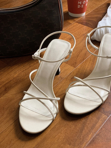 2021年夏季新款仙女风小ck高跟鞋子女细跟一字