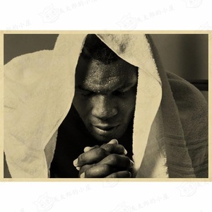 无框画贴纸壁纸拳击馆 泰森海报海报墙贴拳王宿舍电影寝室拳击