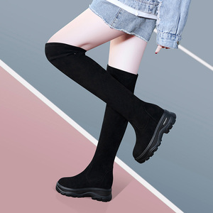 长筒袜子靴女过膝内增高