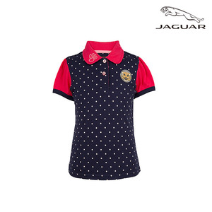 jaguar/捷豹 女童圆点polo短袖t恤马球衫