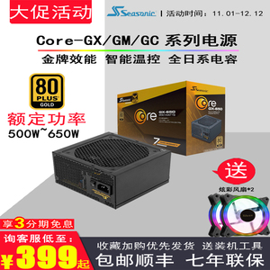 海韵FOCUS GX-650W 750W 850W 1000W CORE 550W金牌半全模组电源