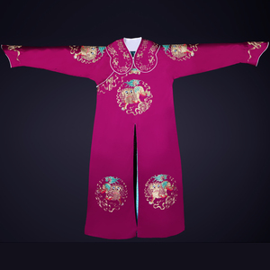 昆曲团龙箭衣机绣真丝箭袖衣京剧满族戏曲武生箭衣戏服定制
