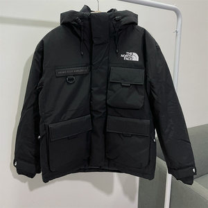 现货韩版北面tnf工装羽绒服男女连帽加厚户外申敏儿同款nj1dn66a