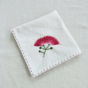 【艾云手工】合欢花刺绣手帕女士送女友送闺蜜吸汗