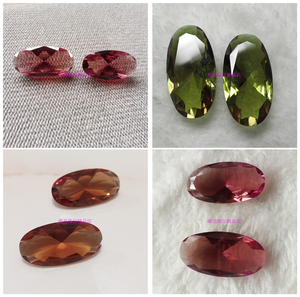 土耳其变色石水铝石粉色苏丹石亚历山大变色石椭圆形蛋形18x35mm