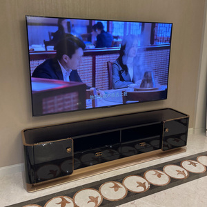 意式轻奢宾利电视柜别墅极简客厅大理石视听柜港式后现代地柜家具