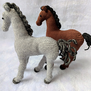 手工钩针毛线编织海莉马玩偶公仔可爱小马创意礼物摆件diy材料包