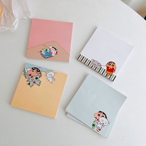 m自制可爱小新便利贴卡通有粘性便签本学生文具便携记事本韩国潮
