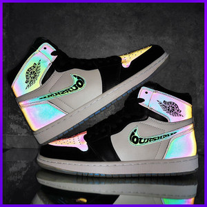 耐克aj变色龙男鞋镭射鸳鸯高帮鞋板鞋学生加绒ifashion潮鞋情侣鞋