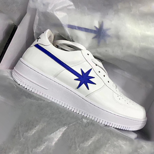 易烊千玺同款starwalk白色蓝星小众流星休闲鞋街头潮流真皮板鞋女