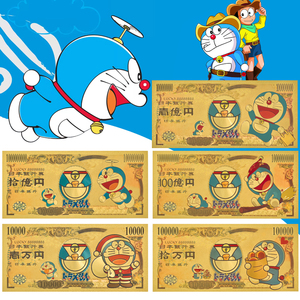 2020东京奥运会哆啦a梦纪念钞小叮当蓝胖子机器猫金属国外纪念钞