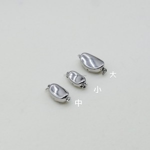 【汩汩】DIY珍珠饰品配件 项链手链316L不锈钢插棒扣 元宝扣