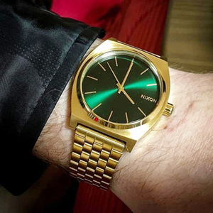 正品尼克松手表 男nixon a0451919金绿色小清新中性绿水鬼男女表