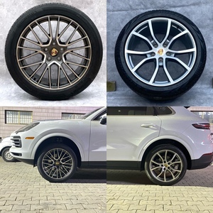 适用新款保时捷卡宴21寸原厂轮毂进口铝合金钢圈升级玛卡 cayenne