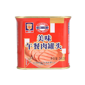 上海梅林美味午餐肉罐头340g即食火锅火腿三明治泡面早餐熟食速食