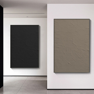 北欧黑白灰极简沙发背景墙客厅装饰画侘寂风玄关纯色走廊过道挂画