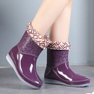 新款女短筒雨鞋女低筒水鞋女胶鞋厨房防水防滑雨靴女工作鞋塑胶底