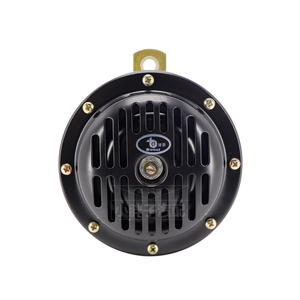 货车校车汽车12v24v单音大盆型高音防水电喇叭通用型鸣笛盘形喇叭
