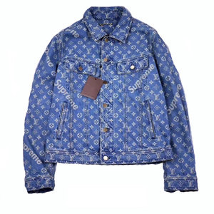 supcafe 现货 lv 路易威登 supreme 联名老花 牛仔 夹克 外套