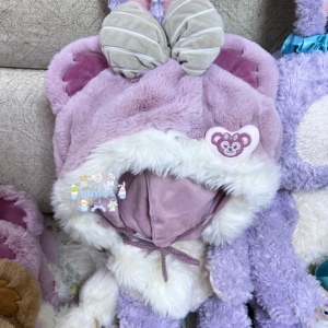 上迪·玫玫达菲帽子 雪莉玫 冬日帽超可爱!实用男女情侣礼物圣诞