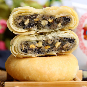 中秋苏式月饼老式台州椒江黄岩特产椒盐老婆饼五仁100g仁散装礼盒