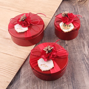 婚庆用品婚礼马口铁红色喜糖铁盒糖果包装盒子回礼创意礼品伴手礼