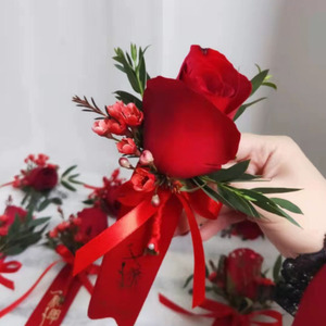 胸花商务婚礼北京天津上海同城鲜花花店配送会议戴在胸前结婚用花