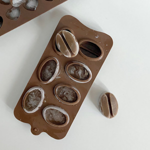 ins韩国风硅胶咖啡豆冰格可可豆冰块创意设计冻冰块雪糕模具