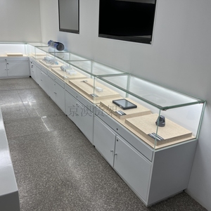 博物馆展柜定制文物金属柜艺术品玻璃柜抽拉开启展厅烤漆柜北京
