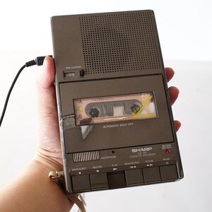 夏普ce-152砖头录音机sharp声宝卡带磁带录音机正常使用古董收藏