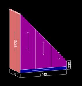 e0生态板定制衣柜复式楼梯间下储物柜展示柜斜角柜复式楼三角柜子